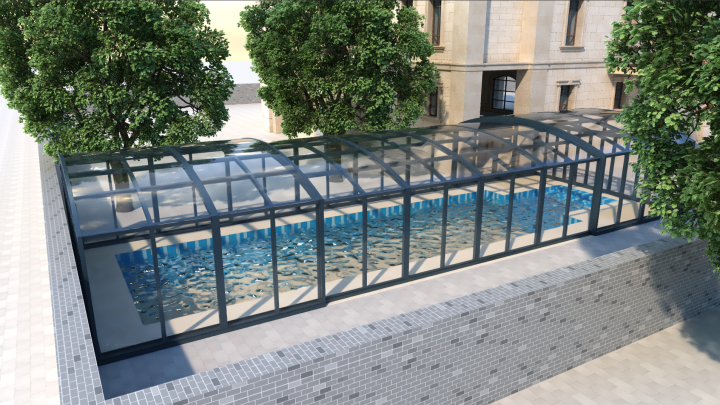 可折叠泳池房结构细节展示