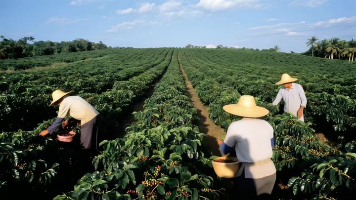 云南小粒咖啡与鲜花创意组合