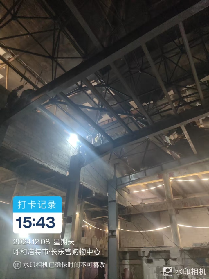 厂房加固施工现场