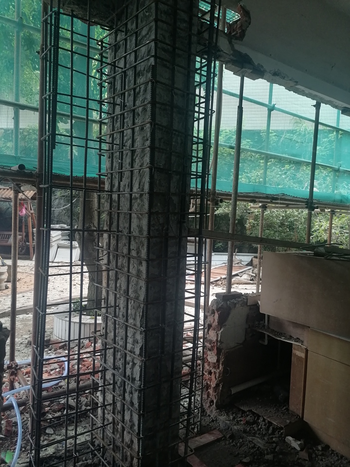 梁柱截面加大工艺细节展示