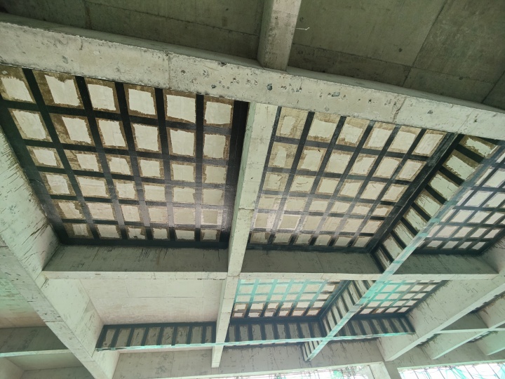 碳纤维加固施工现场