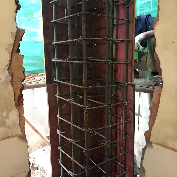 加固后完整墙面效果