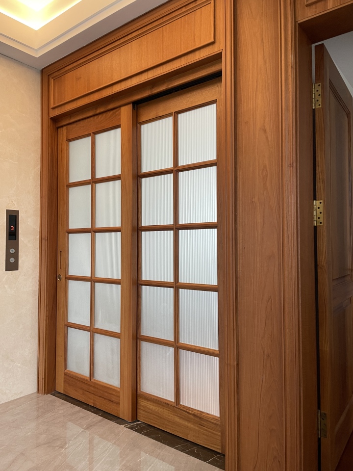 缅甸柚木地板铺装效果