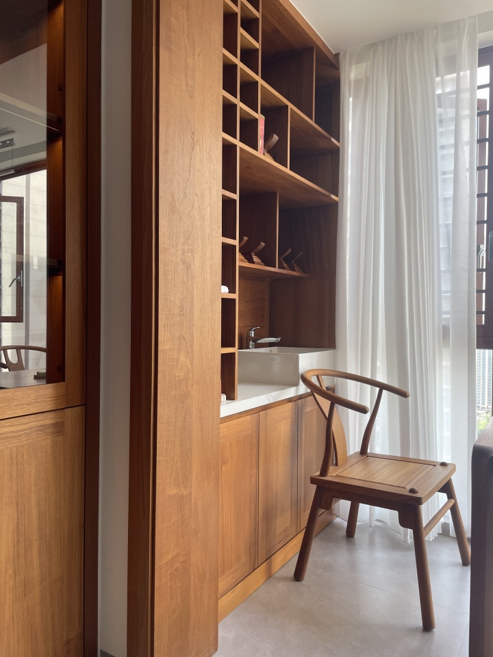 缅甸柚木原料展示