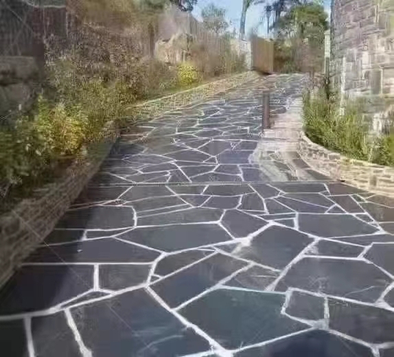 青石板地铺细节图