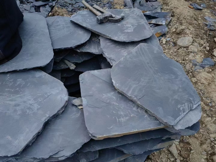 青石板碎拼石与踏步石产品