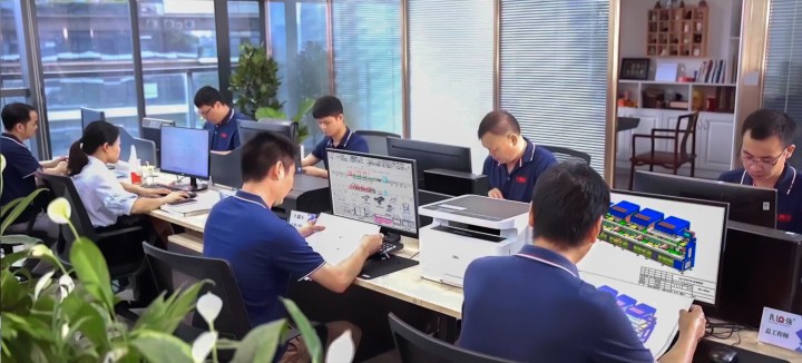 现代化鞋机装配线