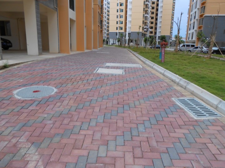 码头连锁砖铺装效果图