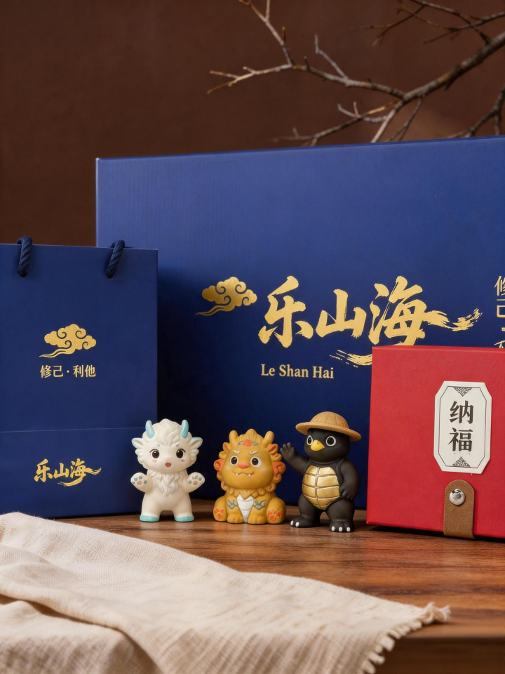 山海经神兽盲盒与文创展示