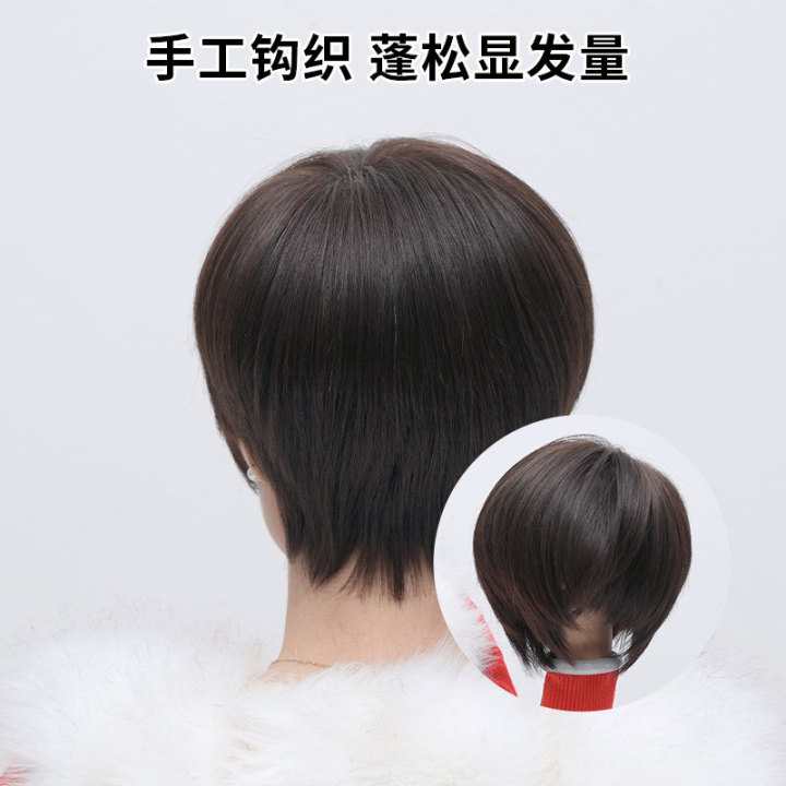 女士发块手工编织工艺展示