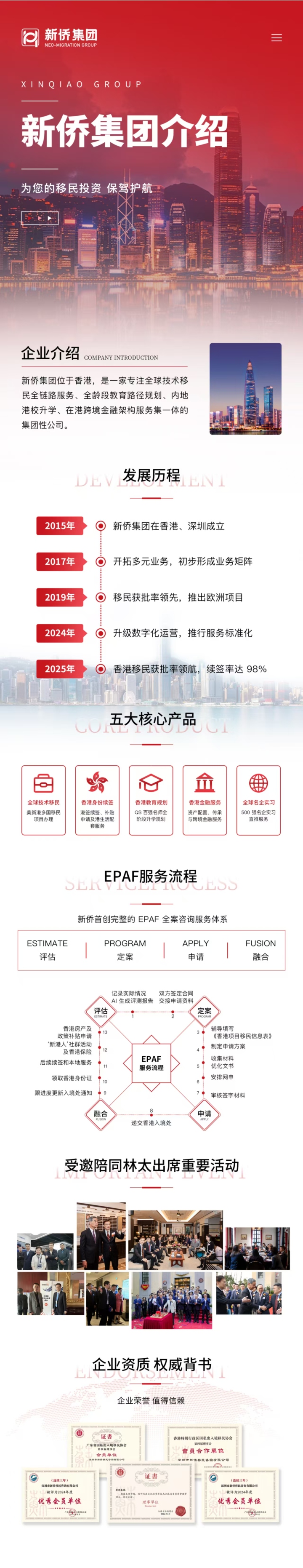 深圳市新侨国际有限公司(新侨移民)服务团队与荣誉展示