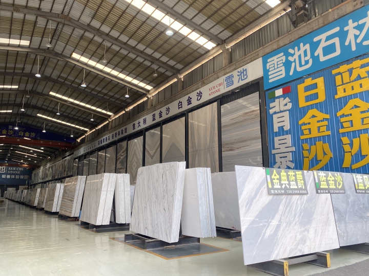 白金沙大理石实拍大板展示