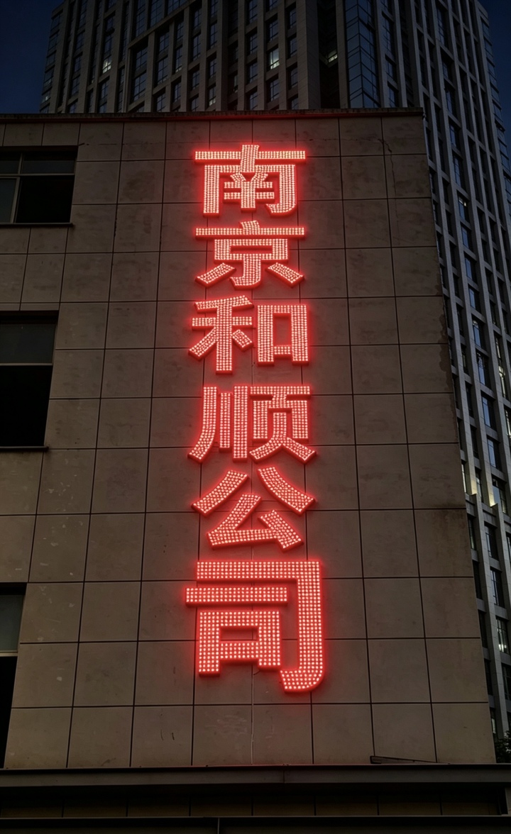 南京天策标识门头发光字样品展示