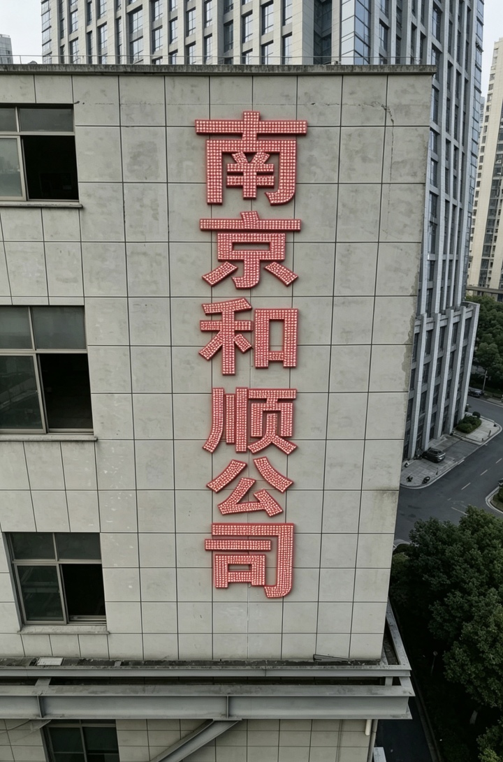 落地烤漆字工艺展示