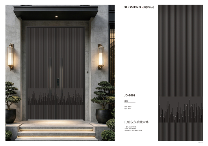 精雕铸铝门成品应用场景