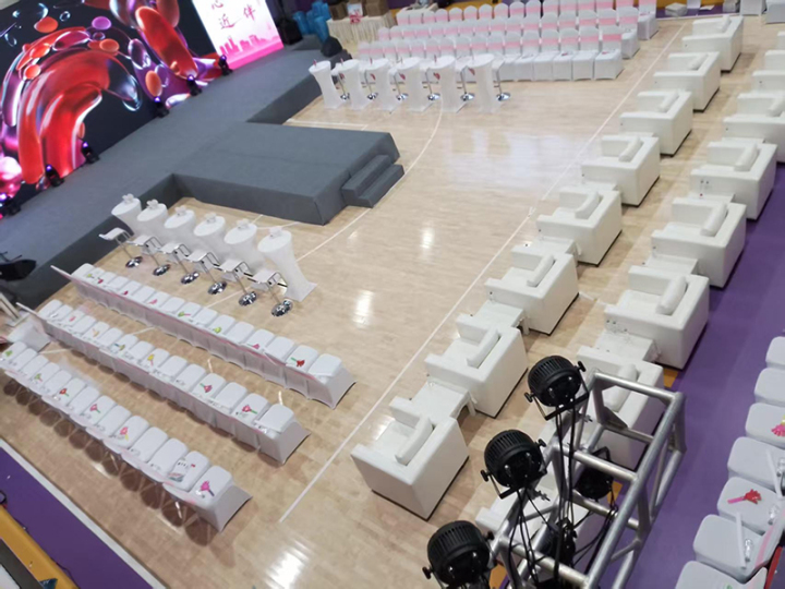 雪利篷房大型展会搭建现场