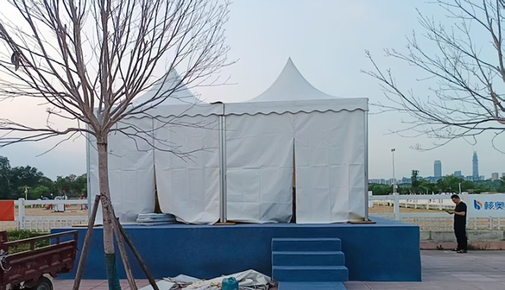 展会篷房搭建实景