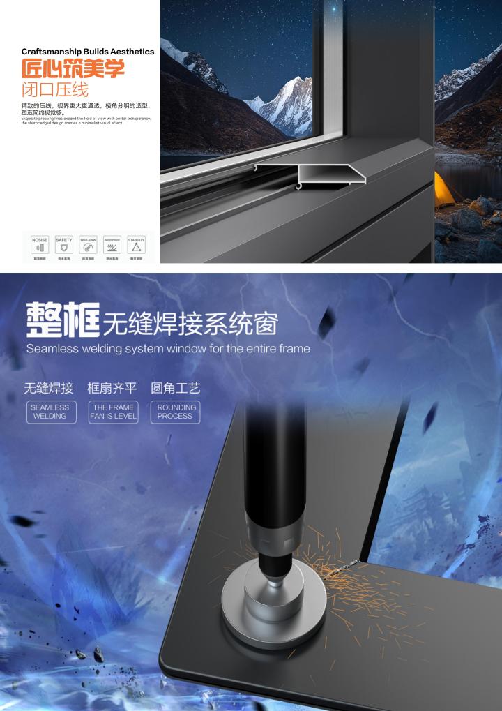 铝合金门窗工艺展示
